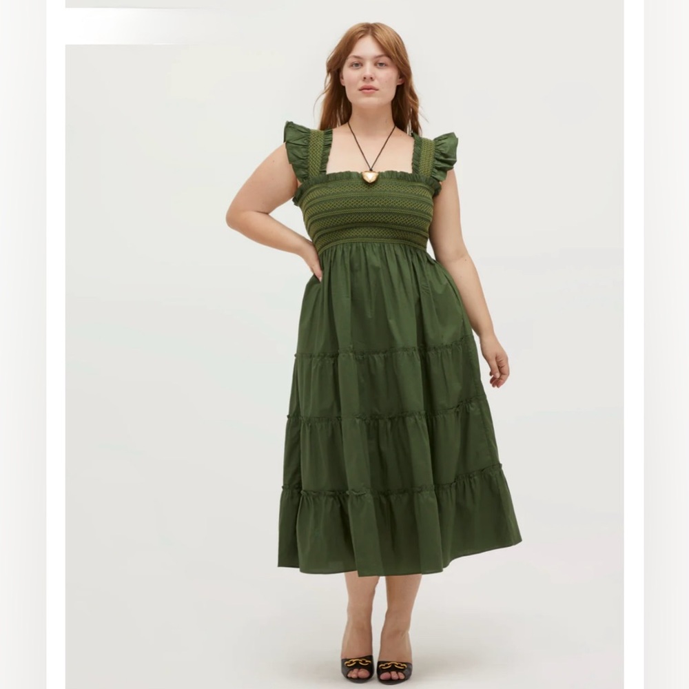 Leaf Green Ellie Nap Dress Hill House